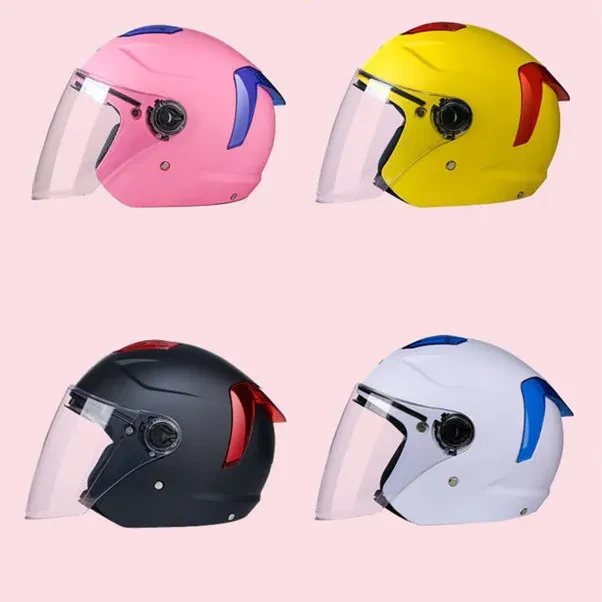 Two-Mirror Electric Bicycle Helmet Men And Women Warm And Cold Winter Riding Cap Battery Car Four Seasons Half Helmet