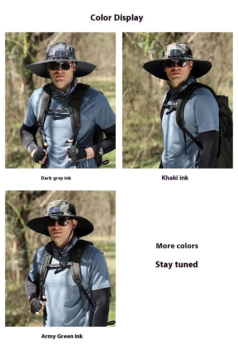 Solar Fan Cap Outdoor Mountaineering Fishing