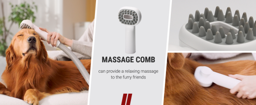 VacLife Pet Hair Vacuum For Shedding Grooming With Dog Clipper - Multipurpose Dog Grooming Kit With Brushes And Other Grooming Tools For Dogs And Cats