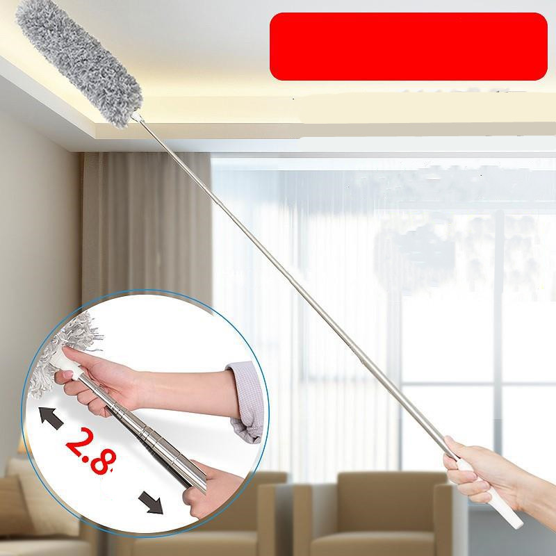 Telescopic Pole Washable Easy Apply Long Handle Extendable Duster Static Stainless Steel Bendable Brush Lengthen Roof Cleaning