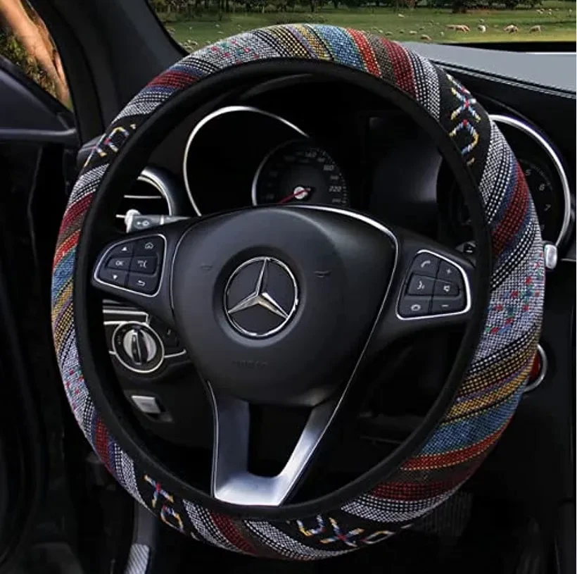 Winter Short Plush Warmth Steering Wheel Non Slip Cover