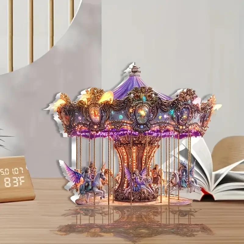 Acrylic Tabletop Decor, Multipurpose Fantasy Band Plaque, Ideal for Office