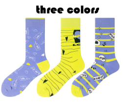3 Pairs Men's Crew Work Socks Cushioned Boot Socks Wicking Athletic Socks For Hiking Sports Running
