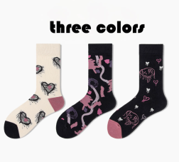 3 Pairs Colorful Compression Running Socks For Men Crew Athletic Hiking Wicking Anti Blister Cushioned Anti-odor And Breathable For Running Hiking Cycling Fitness