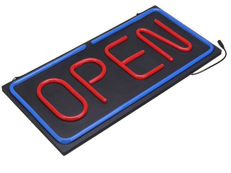 Large OPEN Sign Neon LED Tube Visual Artwork Bar Pub Club Wall Decor Light