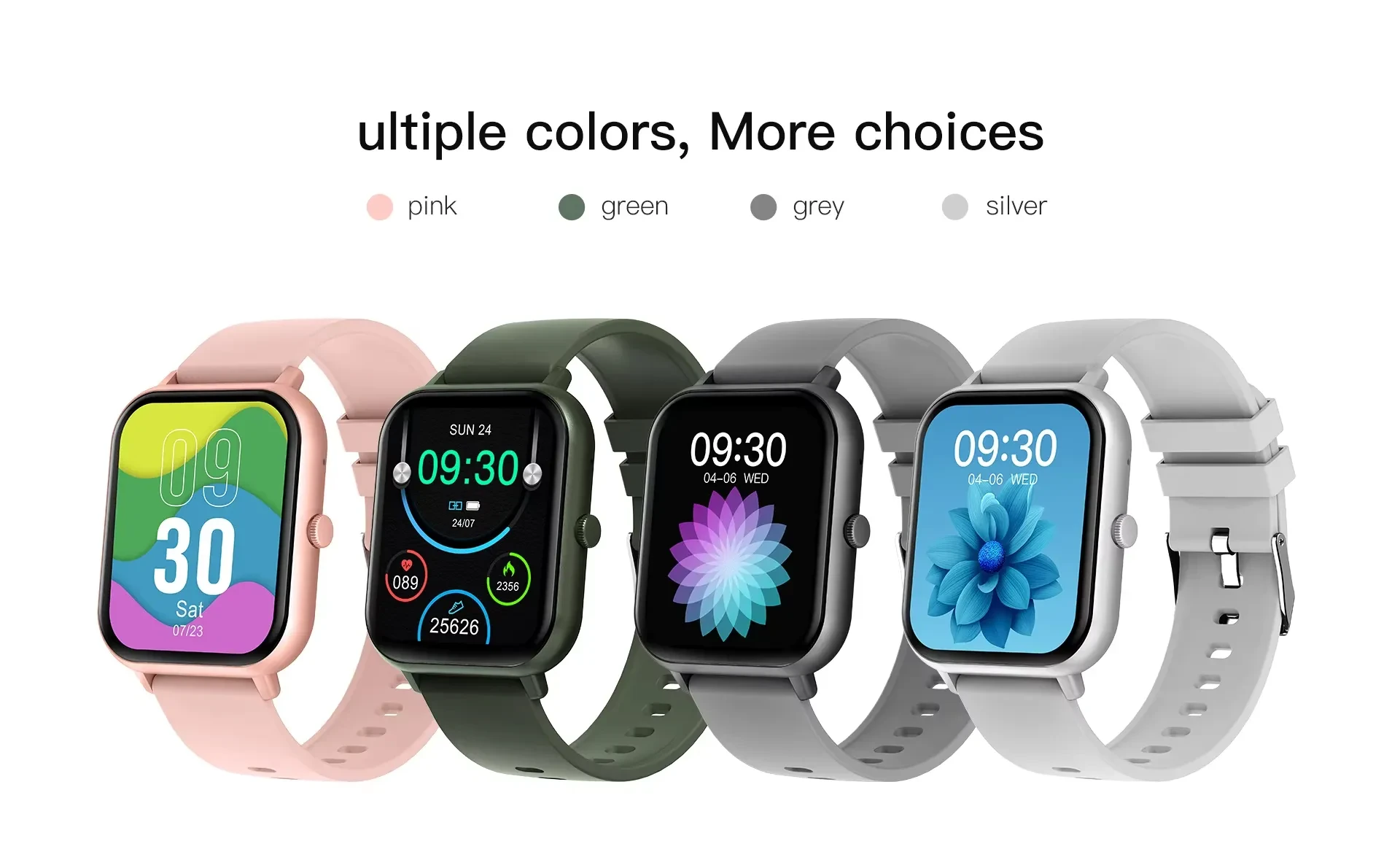 ZL54CJ Square Smartwatch Women BT Call Heart Rate Sport Mode Fitness Tracker Waterproof Smart Watch Men For IOS Android