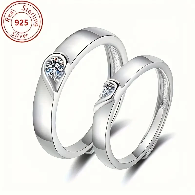Elegant French Style 0.5-Carat Moissanite Couple Ring A Timeless Statement of Love