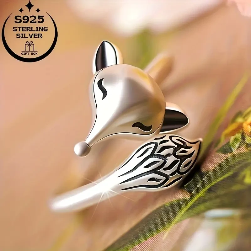 925 Silver Niche Fox Ring A Symbolic, Vintage-Inspired Statement for the Modern Woman