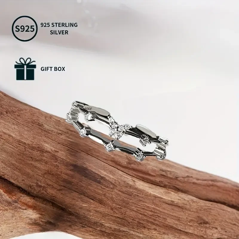 Sterling Silvery Double Layer Butterfly Ring A Radiant Tribute to Transformation, Grace, and Feminine Elegance