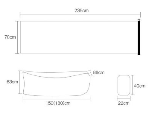 Music Festival Outdoor Inflatable Lazy Sofa