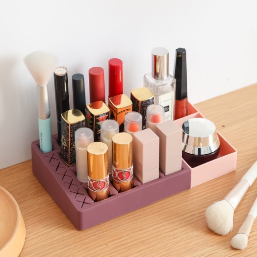 Desktop Cosmetic Lipstick Storage Box Organizer Rack