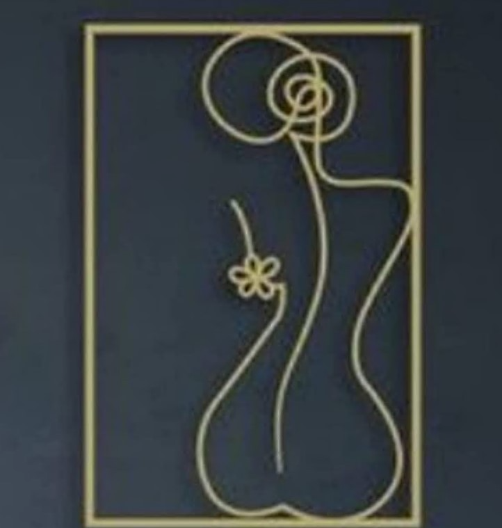 Female Line Art Acrylic Wall Decoration Body