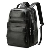 Bopai 851 019811 Large Capacity Anti Theft Waterproof Leather Backpack Laptop.