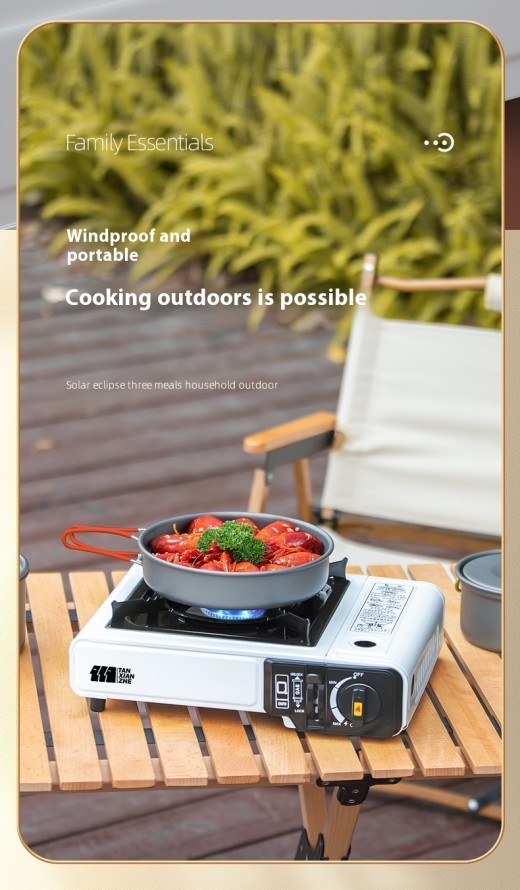 Portable Outdoor Cookware With Card Furnace