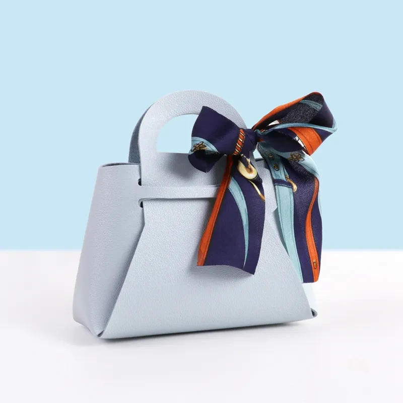 Modern Minimalist Leather Candy Box With Ribbon