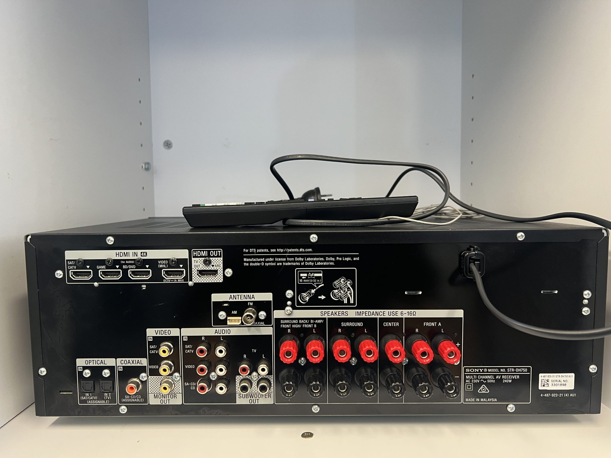 Sony STR-DH750 Multi Channel AV Receiver (2014-15