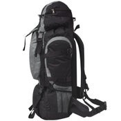 Vida XL Hiking Backpack XXL 75 L Black and GreyidaXL Hiking Backpack XXL 75 L Black and Grey