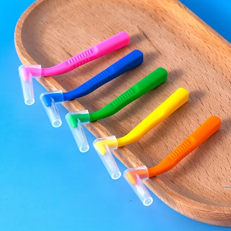 L Shaped Interdental Brushes for Deep Cleaning - Mixed Sizes & Color