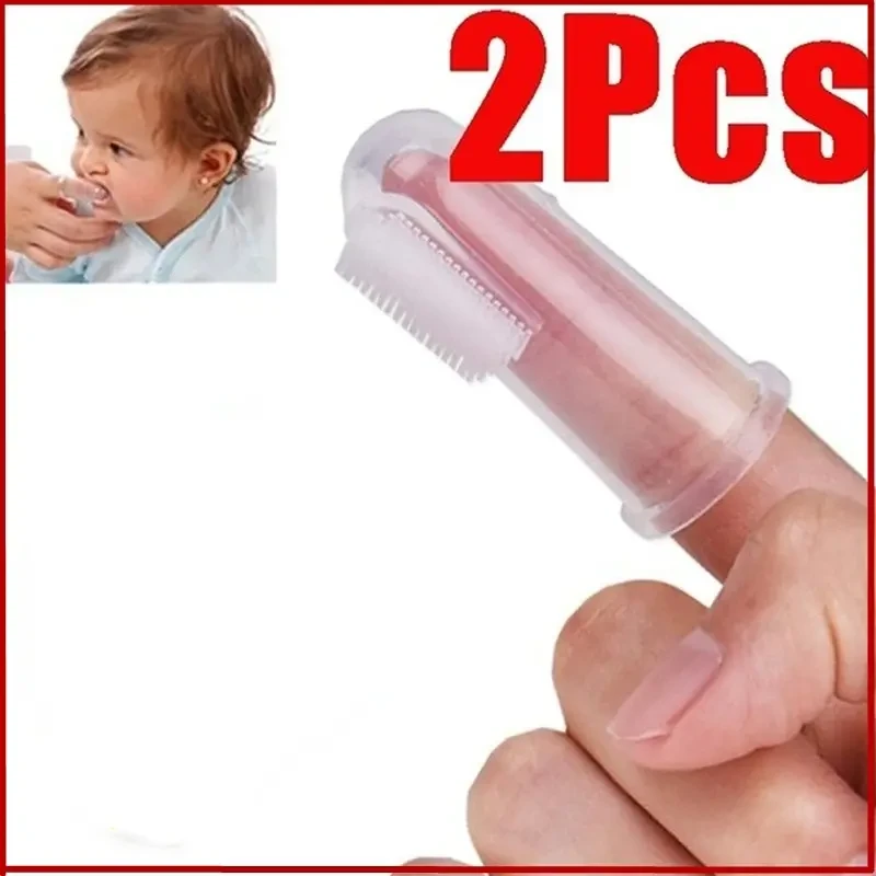 2pcs Silicone Finger Toothbrush - Safe Oral Cleaning