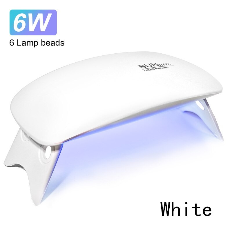 6W Mini Nail Dryer Machine  Portable 6 LED UV Manicure Lamp