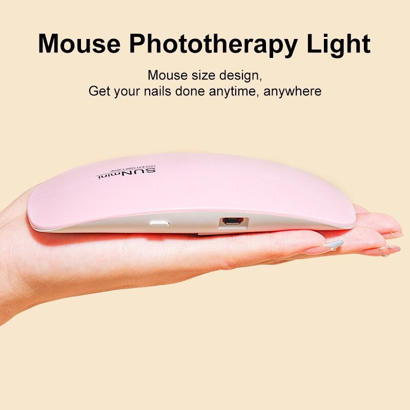 6W Mini Nail Dryer Machine  Portable 6 LED UV Manicure Lamp