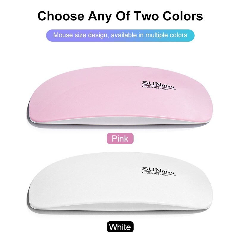 6W Mini Nail Dryer Machine  Portable 6 LED UV Manicure Lamp