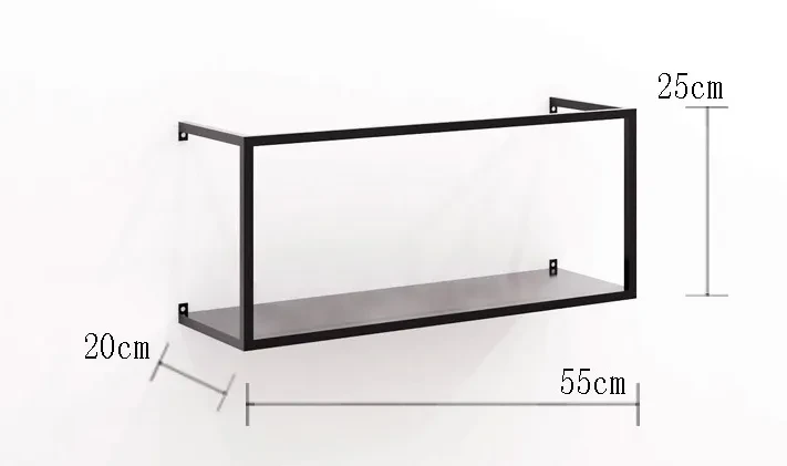 Nordic Wrought Iron Wall Shelf Creative Lattice