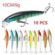 10 * Fishing Lures Hard Baits 3D 10cm 9g