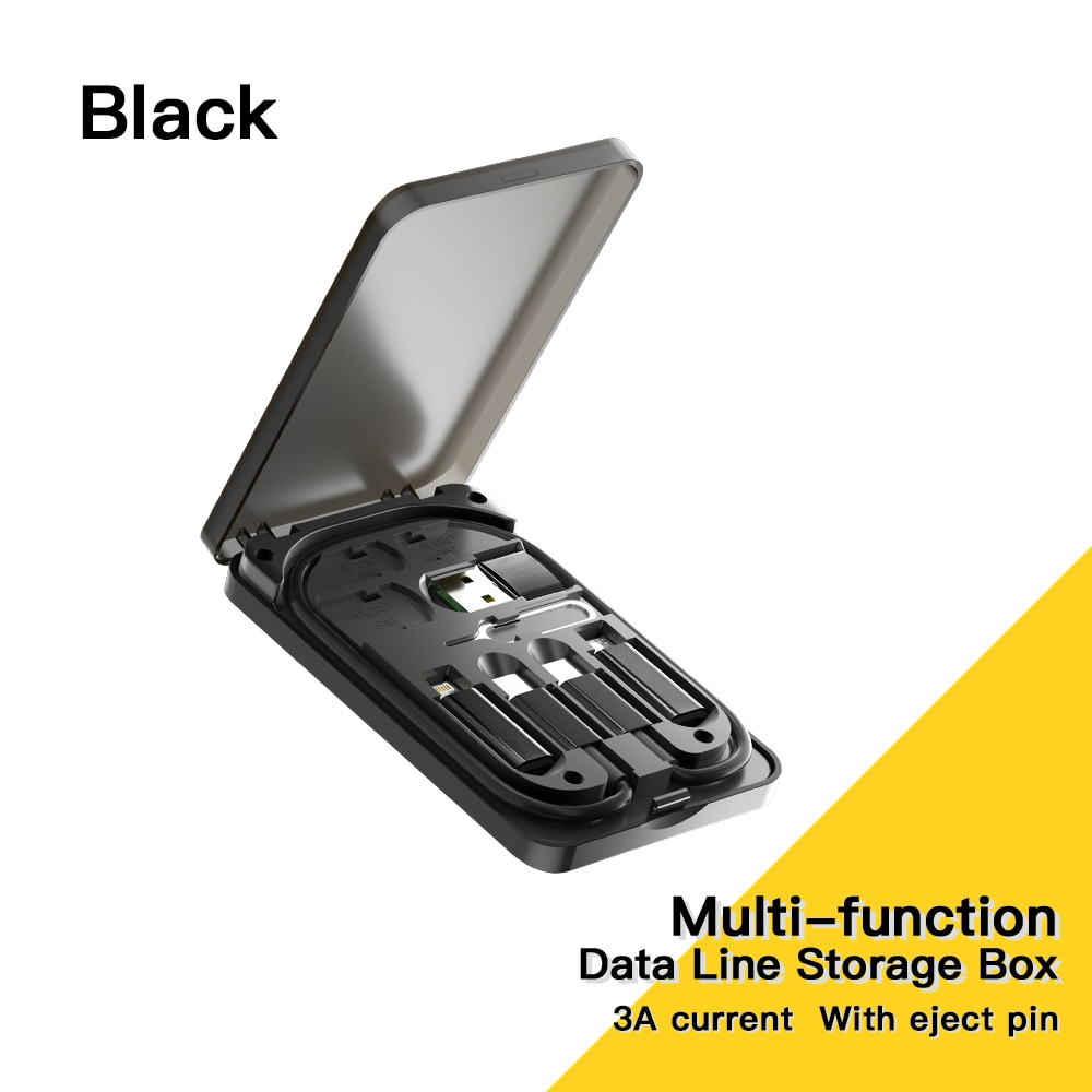 Essager 4-in-1 USB C to USB C Cable  PD 60W Fast Charging Multi-Device Cord with Holder Storage Box