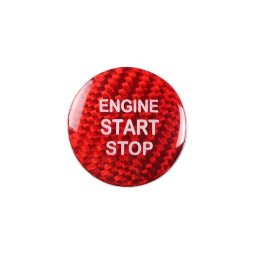 Crown C-hr One-key Starter Stickers Car Interior Real Carbon Fiber Modification Parts