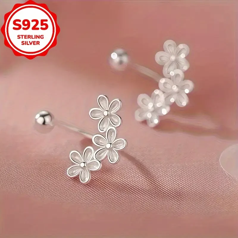 925 Sterling Silver Earrings for Women - Hypoallergenic Comfort Fit, Minimalist Versatile Fashion Studs