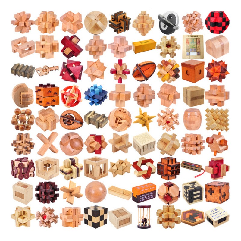 Burr Puzzle Full Set Of Classical Mortise Wooden Toys
