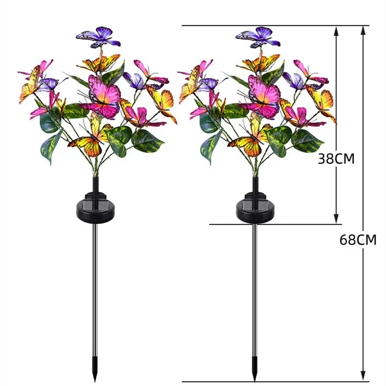 Solar Butterfly Outdoor Yard Lamp