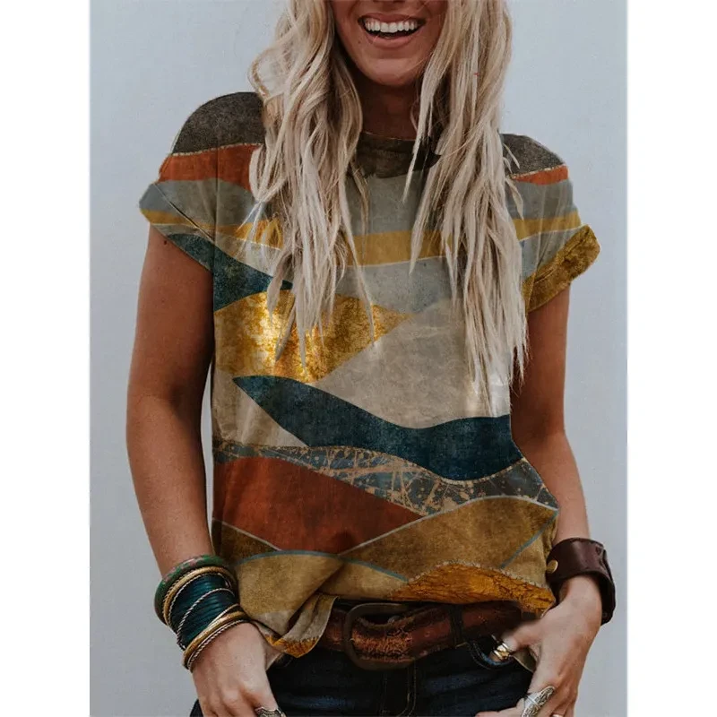 Mountain print short sleeve