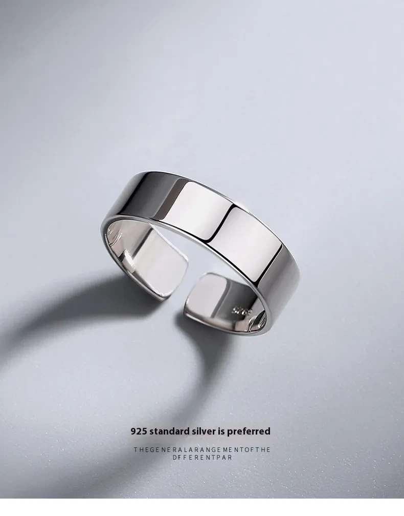 Korean Style Simple Graceful Glossy Unisex Open Ring