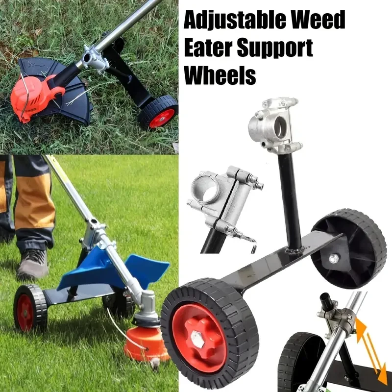 Adjustable Support Wheels Attachment for Weed Eater