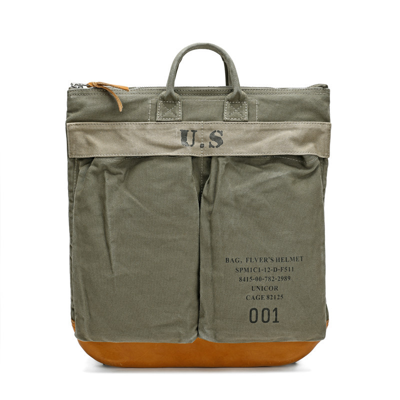 American Retro Motorcycle Bag Backpack Washed Distressed Canvas Bag Men's Outdoor Mountaineering Camping
