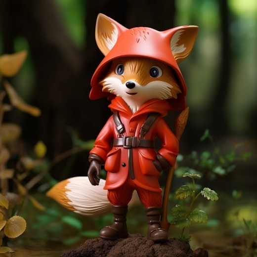 Fox Table Decorations Living Room TV Cabinet