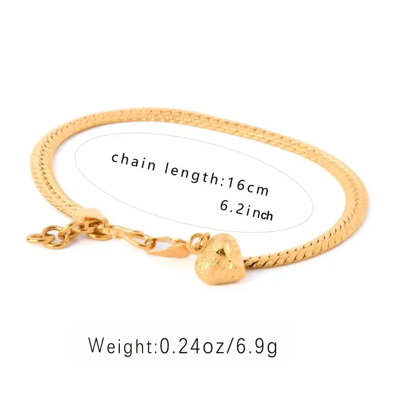 Elegant Heart-Shaped Charm Bracelet for Women