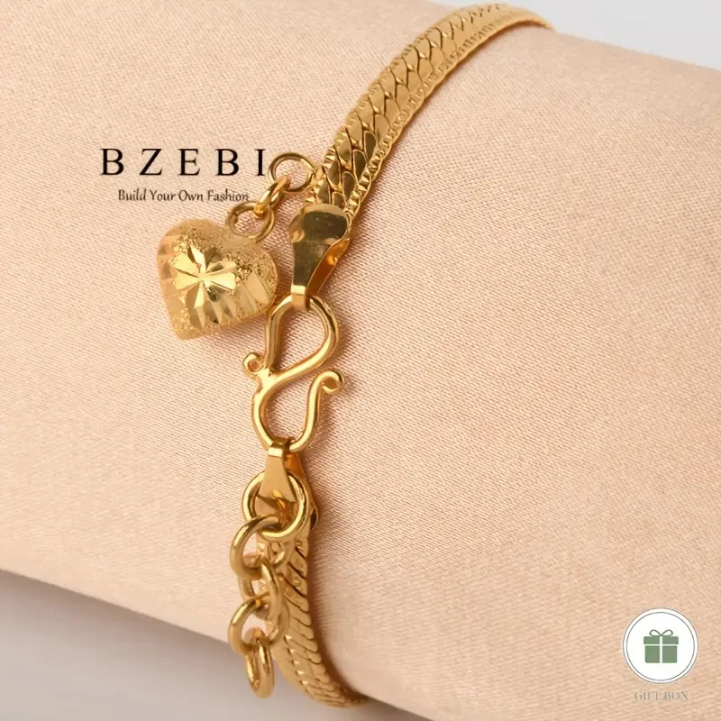 Elegant Heart-Shaped Charm Bracelet for Women