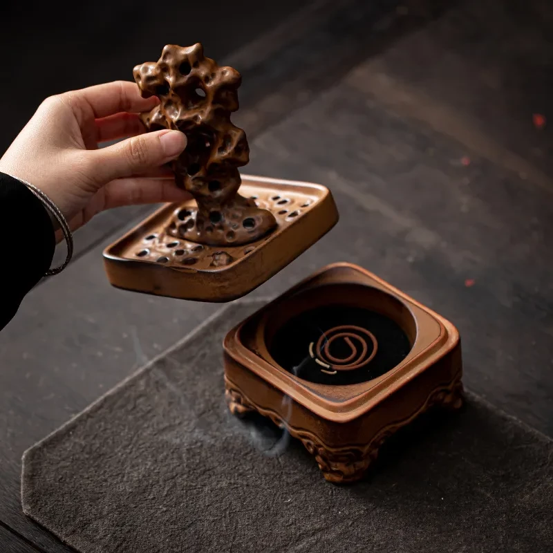 Creative Ceramic Sandalwood Box Incense Holder Zen Ancient Tea Ceremony