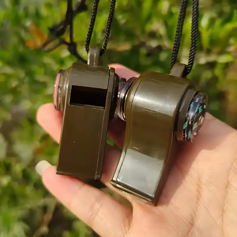 1pc Ultra-Loud Emergency Whistle with Compass & Thermometer