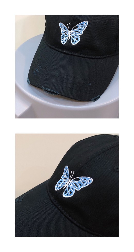 Butterfly Peaked Cap Women's Summer Korean Style