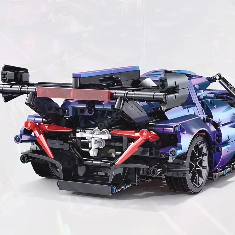 Gradient Sports Car Building Blocks Set, 3D Adult Assembly Toy