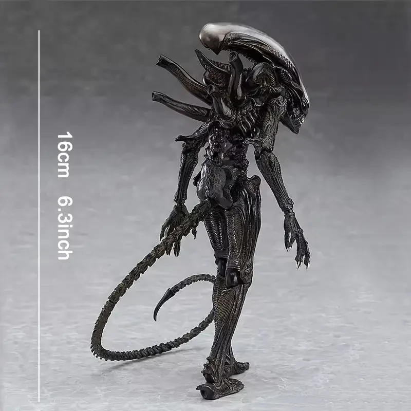 Black PVC Alien Articulated Joint Action Figure