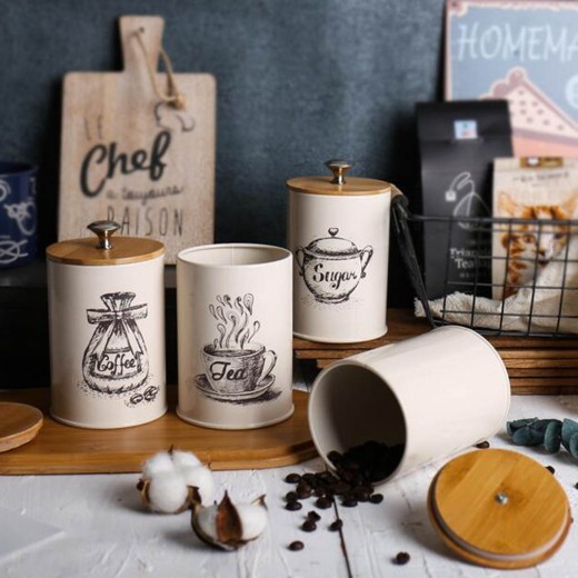 Thickened Galvanized Iron Storage Tank KL Kitchen Seasoning Jar