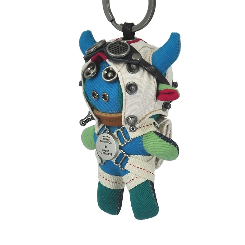 Pilot's Little Cute Cow Retro Style Pendant Keychain