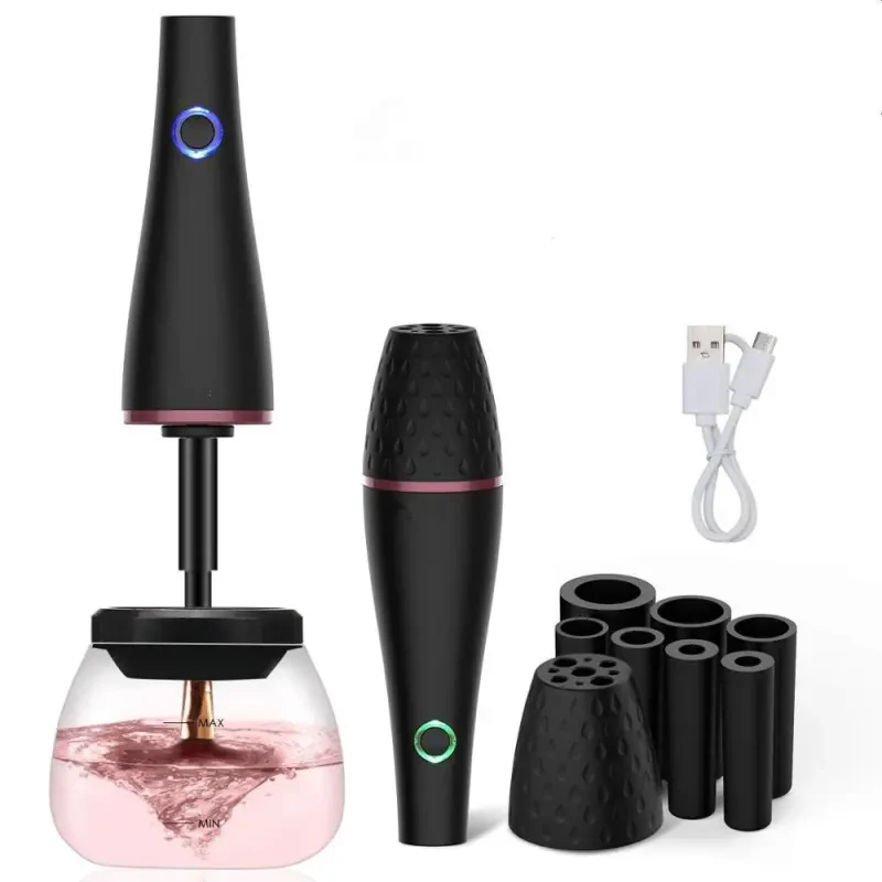Electric Makeup Brush Cleaner  Automatic Brush Cleaner for Quick and Efficient Cleaning with Multiple Brush Attachments