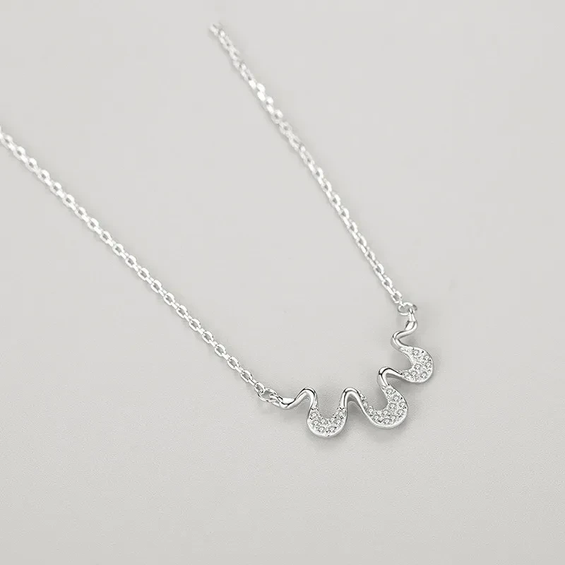 Geometric Micro Diamond Pendant Necklace Female