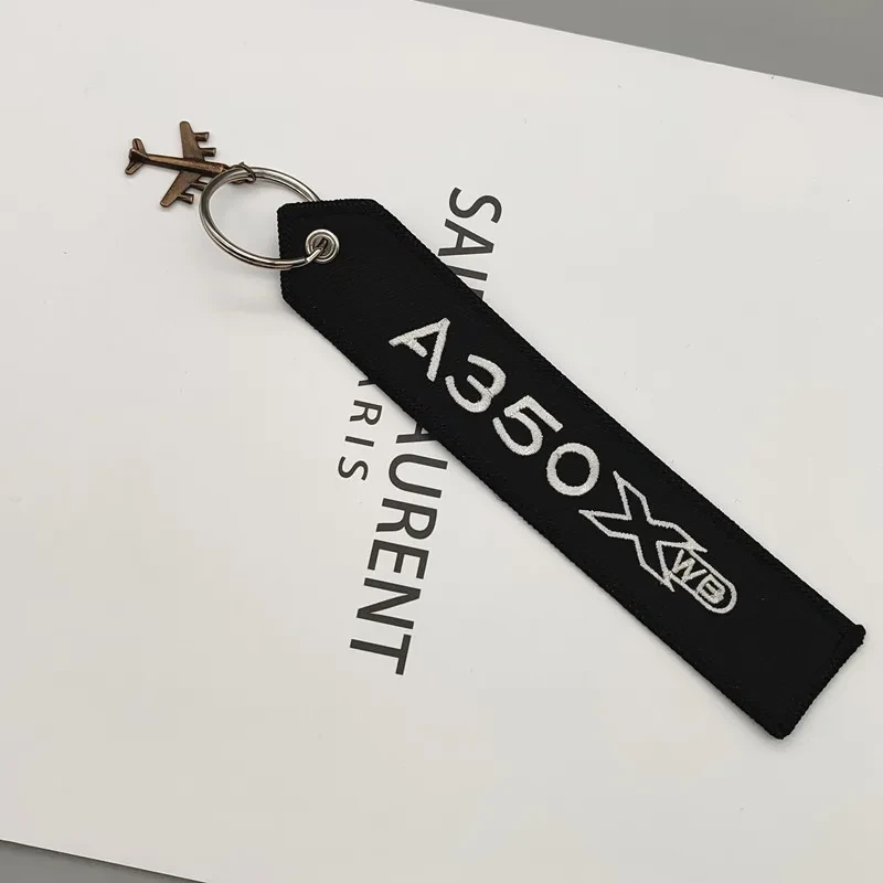 Logo Embroidery Keychain Pocket Aviation